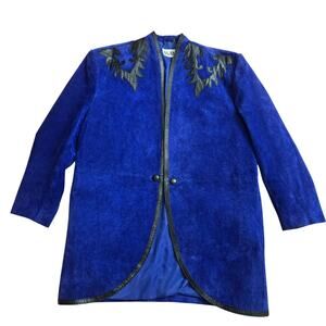 ALAMOS Womens Vtg 80s Western Cowgirl Avante Garde Leather Suede Jacket L
